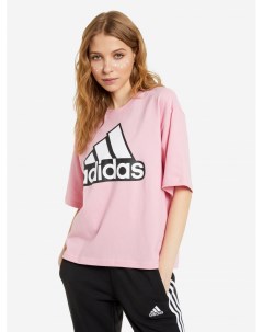 Футболка женская Essentials Logo Cropped Розовый Adidas