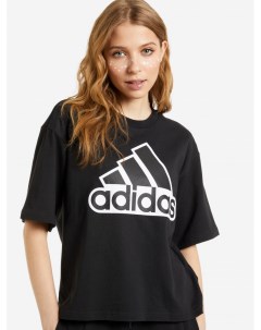 Футболка женская Essentials Logo Boxy Черный Adidas