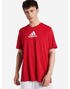 Футболка мужская D2M 3 Stripes Красный Adidas