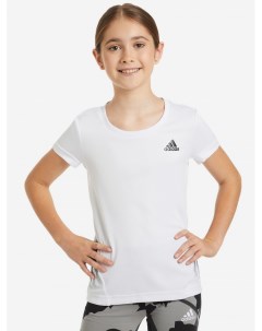 Футболка для девочек Aeroready 3 Stripes Белый Adidas