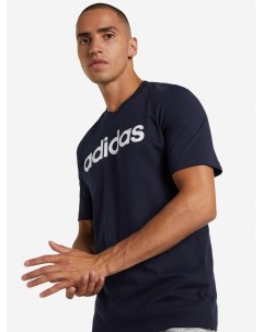 Футболка мужская Essentials Linear Logo Синий Adidas