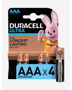Батарейки щелочные Ultra ААА 4 шт Черный Duracell