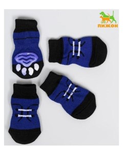 Носки нескользящие Шнурки размер M 3 4 7 см набор 4 шт Пижон