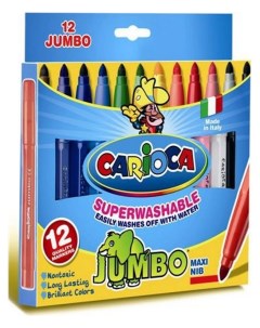 Фломастеры 12цв jumbo картон упаков 40569 Carioca