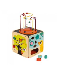 Развивающая игрушка Куб развивающий с комплектом игр 8 видов активностей Janod
