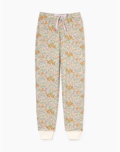Коричневые пижамные брюки Jogger с принтом Gloria jeans