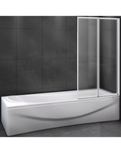 Шторка на ванну Relax 80 R RELAX V 2 80 140 P Bi R профиль Серый стекло рифленое Cezares