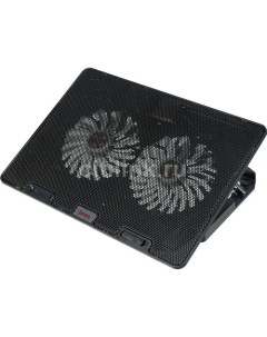 Подставка для ноутбука BU LCP156 B214H 15 6 355х255х30 мм 2хUSB вентиляторы 2 х 140 мм 900г черный Buro