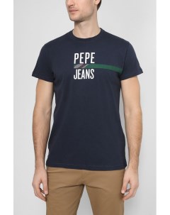 Однотонная футболка с логотипом бренда Pepe jeans