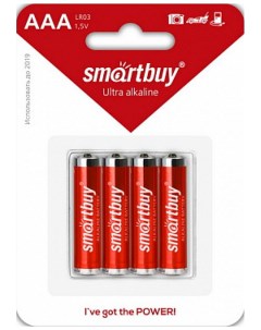 Батарейки R03 BL4 4шт Smartbuy