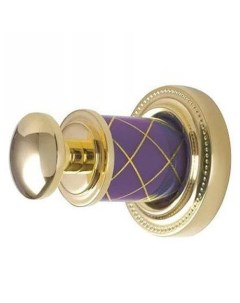 Крючок Murano золото с фиолетовым Boheme