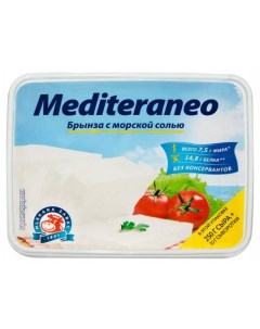 Сыр рассольный Mediteraneo Брынза с морской солью 25 БЗМЖ 285 г Mlekara sabac