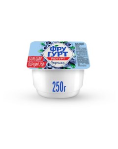 Йогурт фруктовый черника 2 5 250 г Фругурт