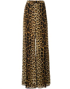 Moschino брюки палаццо с леопардовым принтом нейтральные цвета Moschino