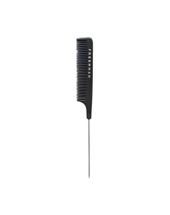 Расческа для волос с металлическим хвостиком зубчиками одинаковой длины Collection Carbon Freshman