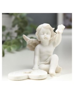 Сувенир полистоун Белоснежный ангел собирает пазл 6 8х8 5х7 5 см Nnb
