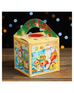 Подарочная коробка Почтальон кубик малый с анимацией 9 х 9 х 9 см набор 10 шт Nnb