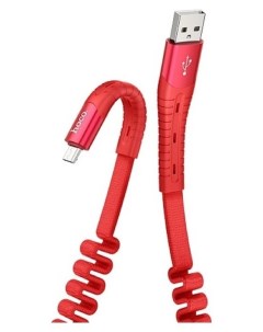 Кабель Hoco U78 USB Microusb 2 4 А 1 2 м тканевая оплетка красный Кнр