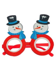 Карнавальные очки Два снеговика в шарфах Nnb