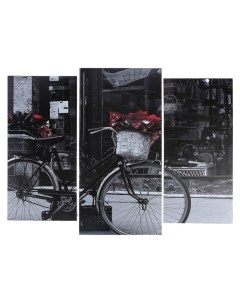 Модульная картина Чёрно белый велосипед 2 25х52 1 30х60 60х80 см Nnb