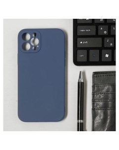 Чехол Luazon для телефона Iphone 12 Pro Soft touch силикон глубокий синий Luazon home