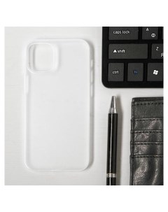 Чехол Luazon для телефона Iphone 12 Mini пластиковый тонкий прозрачный белый Luazon home