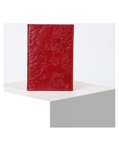 Обложка для паспорта 9 5 0 3 13 5 нат мебельная Цветы бордовый Nnb