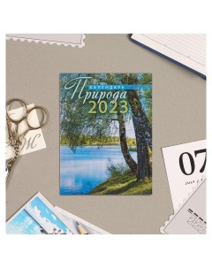 Календарь на магните Природа 2023 год березы на берегу Лис