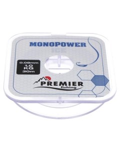 Леска Monopower ICE 0 08 мм 30 м Clear Nylon Premier fishing