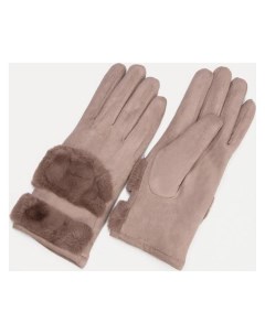 Перчатки женские безразмерные с утеплителем цвет бежевый Nnb