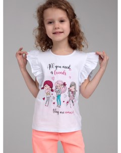 Фуфайка трикотажная для девочек футболка Playtoday kids