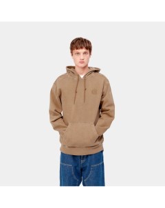 Толстовка с капюшоном Hooded Verse Patch Sweatshirt Hamilton Brown Garment Dyed 2023 Carhartt wip