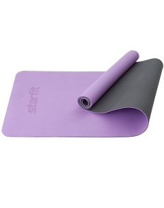 Коврик для йоги и фитнеса 183x61x0 6см TPE FM 201 фиолетовый пастель серый Starfit