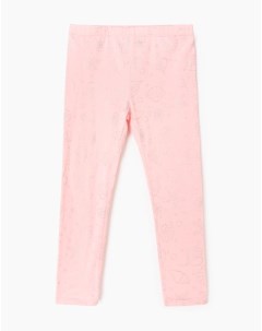 Розовые легинсы с принтом для девочки Gloria jeans