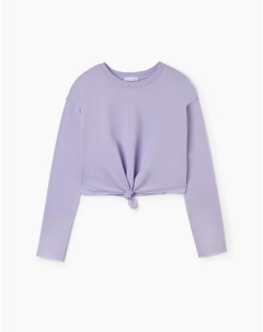 Светло лиловый домашний свитшот с узлом для девочки Gloria jeans