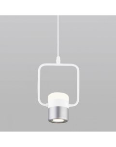 Белый серебро подвесной светодиодный светильник с поворотным плафоном eurosvet a044563 Евросвет