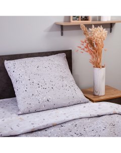 Комплект постельного белья Simplify New Grey terrazzo 1 5 сп нав 70х70 см поплин Домовой