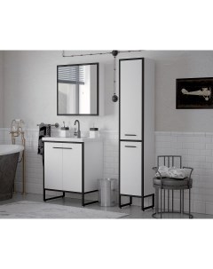 Мебель для ванной Айрон 70 черный белый Corozo