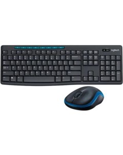 Комплект беспроводной MK275 клавиатура черная 112 клавиш с защитой от воды мышь черная оптическая 10 Logitech