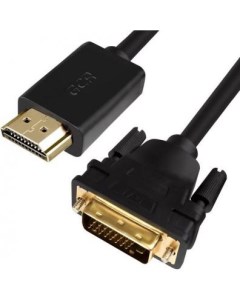 Greenconnect Кабель HDMI DVI 1 0m черный OD7 3mm 28 28 AWG позолоченные контакты 19pin AM 24 1M AM d Green connection