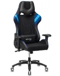 Кресло игровое VIKING 4 AERO BLUE две подушки черный синий искусст кожа ткань Бюрократ