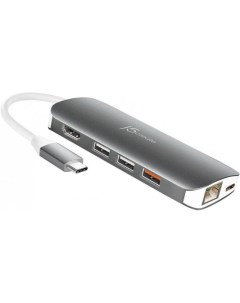 Мульти переходник USB C с HDMI VGA Ethernet USB Type A 3 1 PD 3 0 Картридером J5create