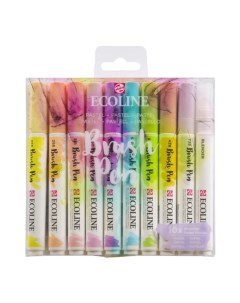 Набор маркеров Talens Ecoline 10 шт пастельные цвета в пластиковой упаковке Royal talens