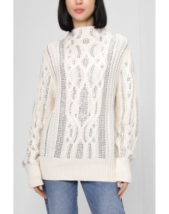Удлиненный пуловер с воротником стойкой Twinset