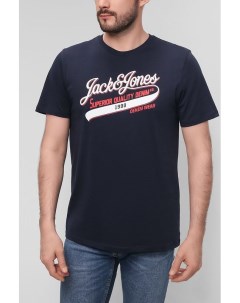 Футболка с текстовым принтом Jack & jones