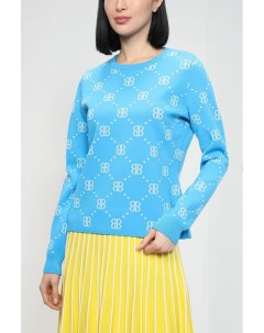 Пуловер из вискозы с монограммой бренда Belucci