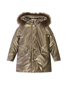 Утепленная куртка с металлическим блеском Pulka