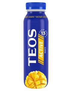 Йогурт питьевой Active со вкусом манго 1 8 260 г Teos