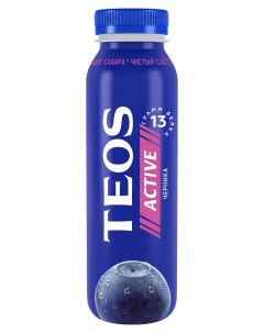 Йогурт питьевой Active со вкусом черники 1 8 260 г Teos