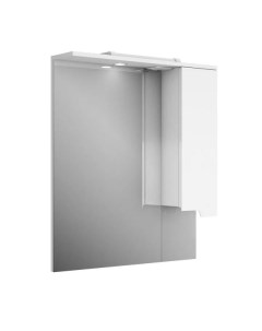 Зеркало шкаф для ванной комнаты брента 70 67011 с подсветкой белый Uncoria